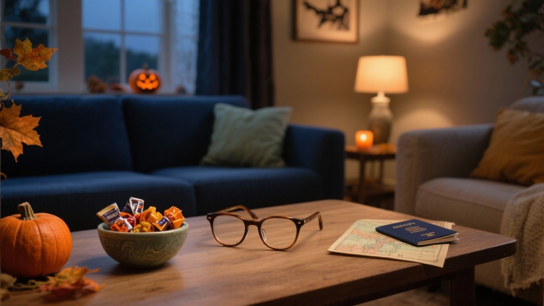 Living room of a relaxed retiree who is considering travel