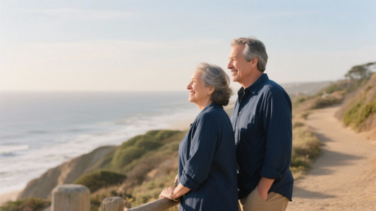 Retired couple on vacation